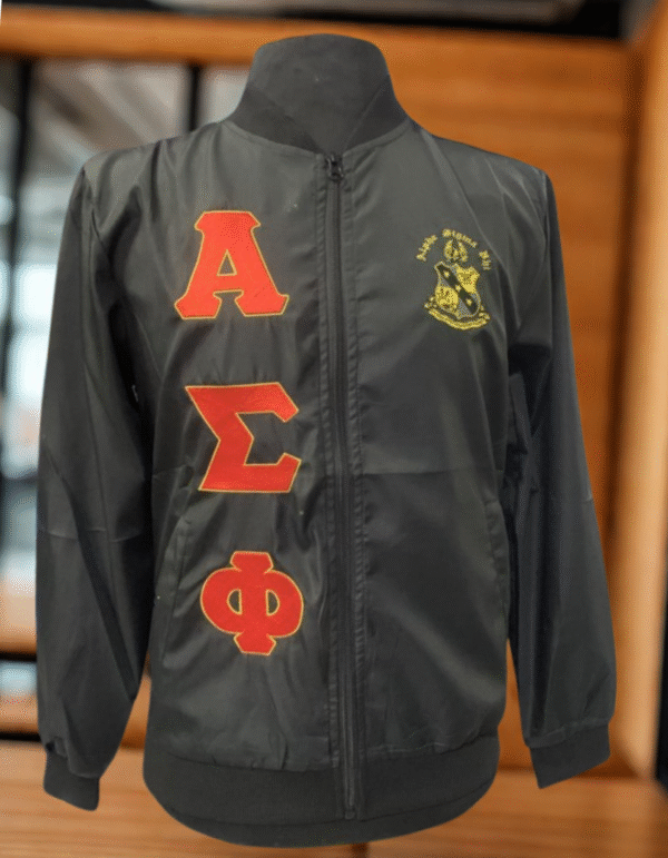 Alpha Sigma Phi Embroidery Bomber Jacket - Image 2
