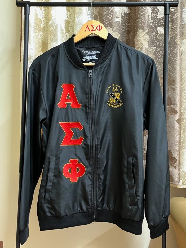 Alpha Sigma Phi Embroidery Bomber Jacket - Image 3
